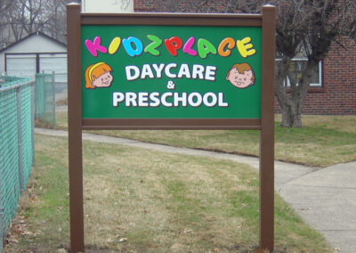 Daycare Post & Panel Sign